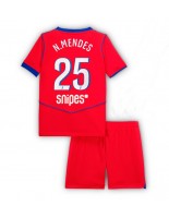 Otroške Nogometnih dresov Paris Saint-Germain Nuno Mendes #25 Tretji 2025-26 Kratki rokavi (+ hlače)